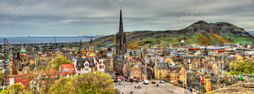 Plakat Panorama Edynburg od kasztelu - Szkocja