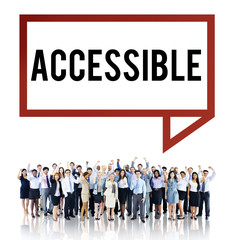 Sticker - Accessible Approchable Attainable Available Business Concept