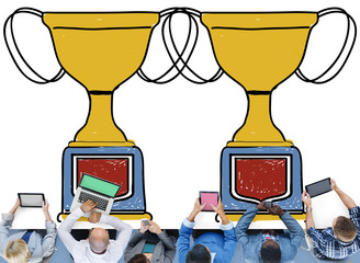 Sticker - Motivation Trophy Success Winning Reward Prize Concept