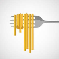 vector spaghetti on fork