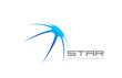 Abstract Star logo design vector template. Satellite icon...Futu