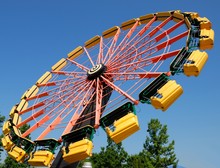 Amusement Park Ride In Motion