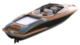 Fototapeta  - Luxury Speed Boat. Isolated with clipping path.