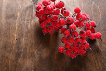 Artificial Rowanberry On The Table