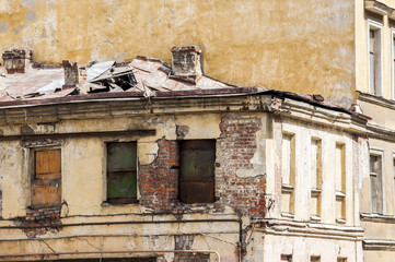  Neglected part of common residential house in Russia