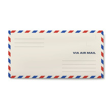 Via Air Mail DL Envelope Isolated On White Background