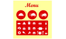 Food - Fast Food Restaurant Icon Set Clipart