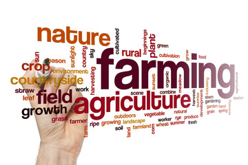 Sticker - Farming word cloud concept