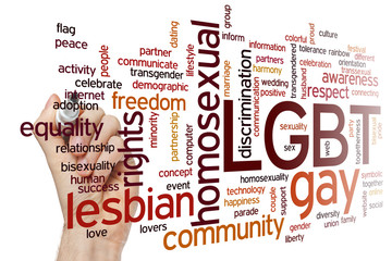 Sticker - LGBT word cloud