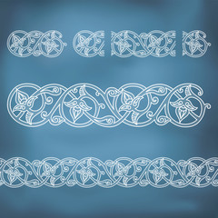 Sticker - Seamless floral tiling borders