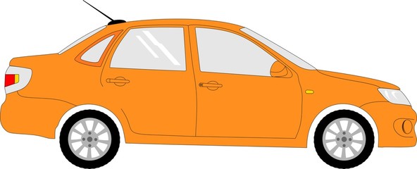 Sketch vehicle for advertising.