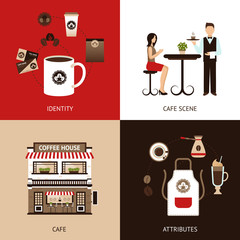 Poster - Coffee House Flat Set