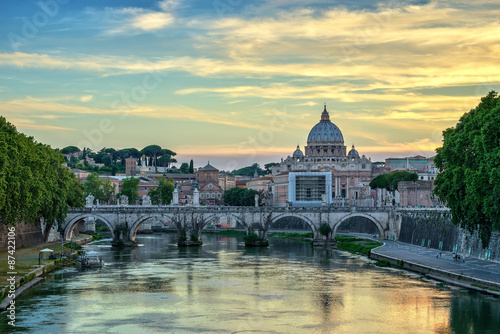 Plakat na zamówienie Sunset at Rome - Italy