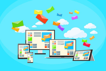 Poster - responsive design digital marketing email laptop phone tablet