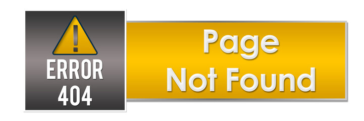 Wall Mural - Page Not Found Yellow Black Button Style 
