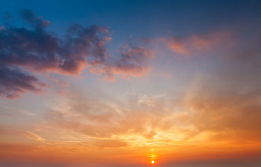 Evening sky with clouds