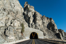 Road Tunnel - Mountain Tunnel In Washington State ,usa