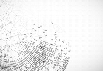 abstract communication technology light design background.