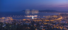 Firework In Cannes. 14th July 2015 , French National Day