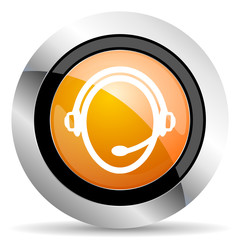 Poster - customer service orange icon