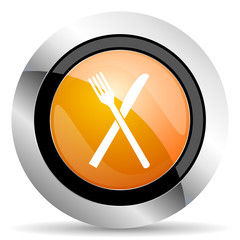 Poster - eat orange icon restaurant symbol