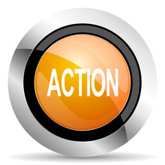 Poster - action orange icon