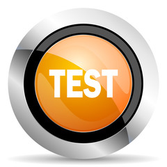 Aufkleber - test orange icon