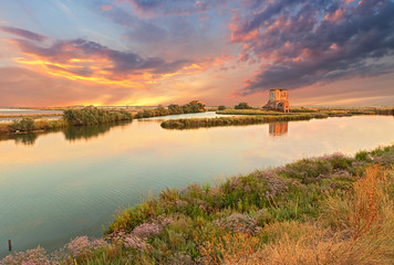 Wall Mural - lagoon of Comacchio, Ferrara, Italy