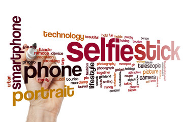 Canvas Print - Selfie stick word cloud concept