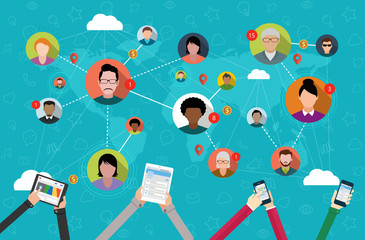 Poster - People Connecting and Sharing Social Media