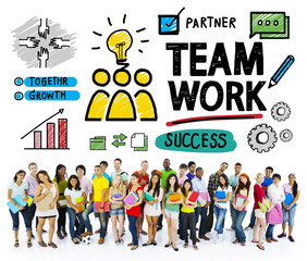 Sticker - Team Teamwork Group Collaboration Organization Concept