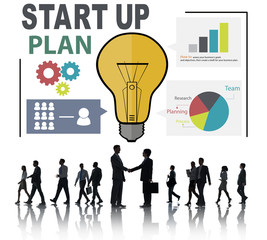 Canvas Print - Start Up Launch Business Ideas Plan Creativity Concept