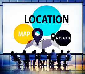 Poster - Location Destination Navigation Map Direction Concept