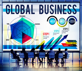 Sticker - Global Business Strategy Startup Growth Concept