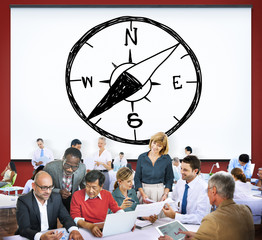 Poster - Conpass Longtitude Latitude Navigation Direction Adventure Conce