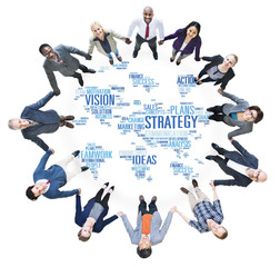 Poster - Strategy Analysis World Vision Mission Planning Concept