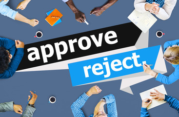 Wall Mural - Approve Reject Cancelled Decision Selection Concept