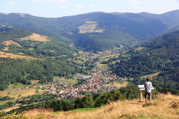 Wall Mural - Vue de Metzeral depuis l'Altmattkopf dans les Vosges