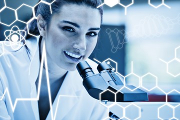 Poster - Composite image of science graphic