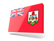 Square icon with flag of bermuda