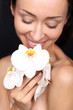 Biała orchidea, piękno i delikatność