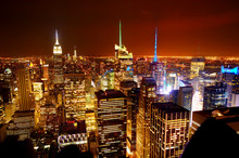 Aerial View Of Manhattan From Top Of The Rock