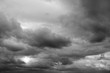 canvas print picture - Dramatic grey storm sky