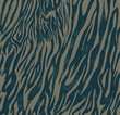 Seamless vintage style pattern with zebra or tiger print. Hand