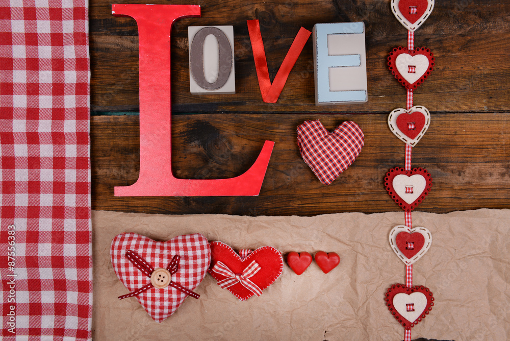 Beautiful romantic background on Valentines Day close-up