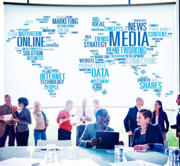 Poster - Media Social Media Network Technology Online Concept