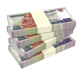 Wall Mural - Egyptian pounds isolated on white background. Computer generated 3D photo rendering.