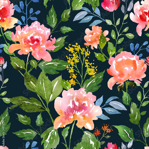 watercolor floral pattern
