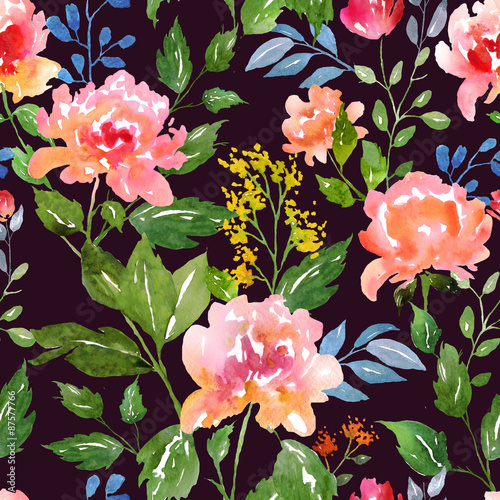 watercolor floral pattern