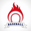 Baseball fire logo